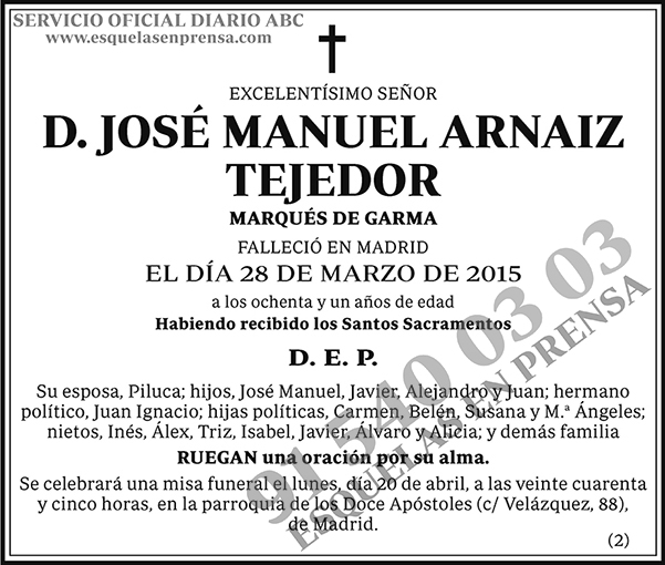 José Manuel Arnaiz Tejedor